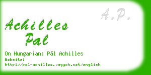 achilles pal business card