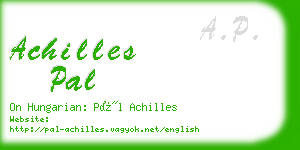 achilles pal business card
